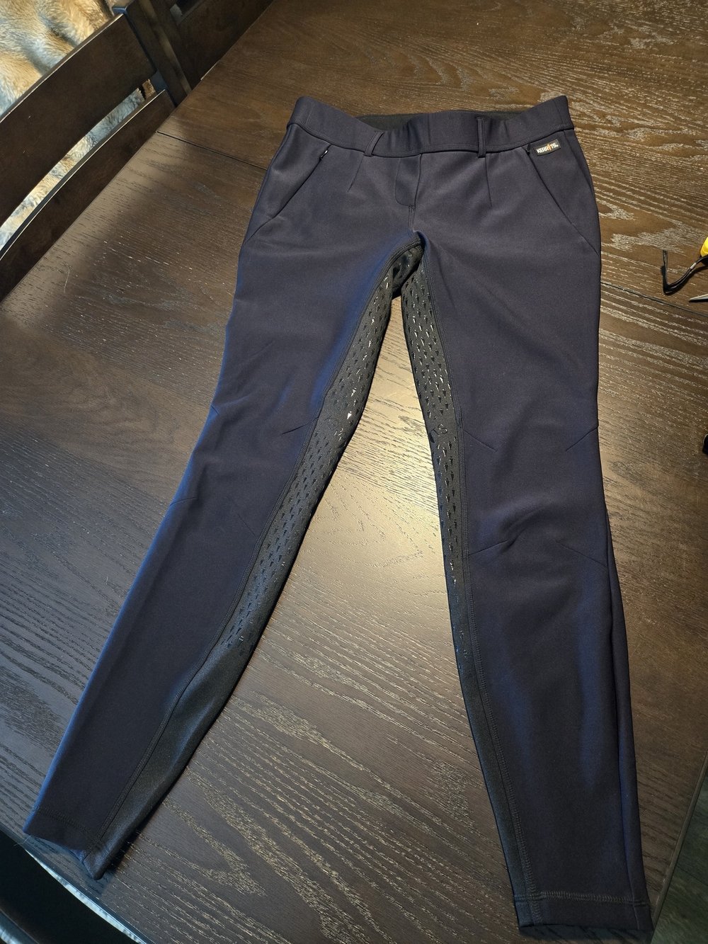 Kerrits Women's XL Equestrian Performance Riding Tights - Navy Blue Full Seat